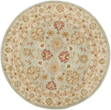 Handmade Traditional Oriental Premium Soft Wool Area Rug, Grey Blue / Beige