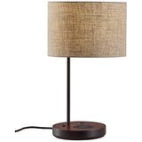 Oliver 19 1/2"H Black Wireless Charging Accent Table Lamp