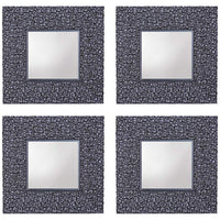 Northwood Silver 11 1/4" Square Wall Mirrors Set of 4