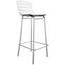 Madeline 28" High Silver and Black Barstool