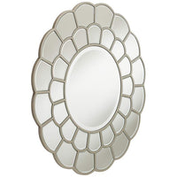 Sunshine Light Champagne 32" Round Framed Wall Mirror