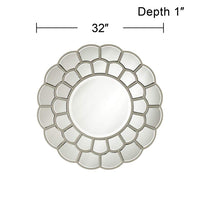 Sunshine Light Champagne 32" Round Framed Wall Mirror