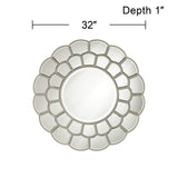 Sunshine Light Champagne 32" Round Framed Wall Mirror