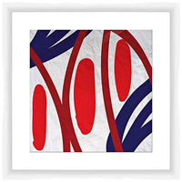 Red and Blue Vibes II 17 1/2" Square Framed Wall Art