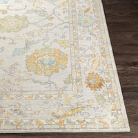 Daphne Outdoor Medallion Soft Area Rug Ivory/Saffron