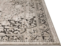 Coverly Grey & Beige Vintage Medallion Traditional Persian Oriental Plush Shed