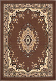 Traditional Medallion Brown Soft Area Rug