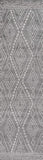 Moroccan Style Diamond Gray/Ivory Soft Area Rug