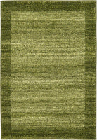 Contemporary Bordered Soft Light Green Area Rug