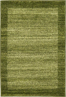 Contemporary Bordered Soft Light Green Area Rug