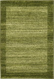 Contemporary Bordered Soft Light Green Area Rug