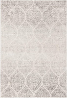 Geometric Trellis Distressed Cream/Yellow  Soft Area Rug
