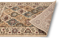 Persian Oriental Panel Runner Rug Ivory Multicolor
