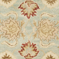 Handmade Traditional Oriental Premium Soft Wool Area Rug, Grey Blue / Beige