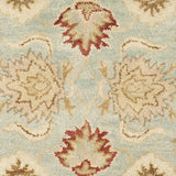Handmade Traditional Oriental Premium Soft Wool Area Rug, Grey Blue / Beige