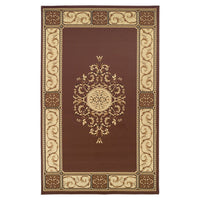 Floral Medallion Toffee Area Rug