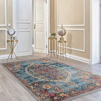 Medallion Vintage Boho Soft Area Rug Turquoise