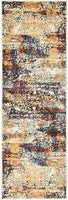 Mystic Collection Abstract Rustic Vintage Brick Red Runner Rug