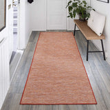 Sundance Collection Reversible Indoor & Outdoor Solid Design Runner Rug, Red/Orange