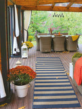 Jardin Indoor/Outdoor Stripe Rug, Navy Ivory