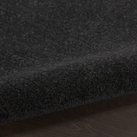 Solid Contemporary Black Indoor/Outdoor Area Rug