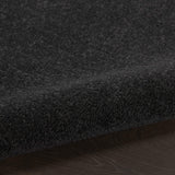Solid Contemporary Black Indoor/Outdoor Area Rug