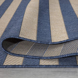 Jardin Indoor/Outdoor Stripe Rug, Navy Ivory