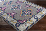 Dark Blue and Teal Updated Traditional Soft Area Rug