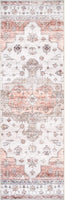 Banks Machine Washable Faded Vintage Area Rug Beige