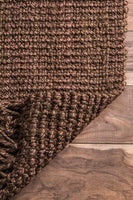 Chunky Loop Chocolate Jute Rug - Multiple sizes available