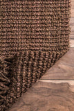 Chunky Loop Chocolate Jute Rug - Multiple sizes available