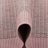 Medusa Odin Solid & Striped Border Indoor/Outdoor Blush Flatweave