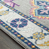 Dark Blue and Teal Updated Traditional Soft Area Rug
