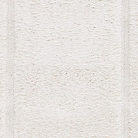 Cream Box Border Textured Thick Shag Area Rug