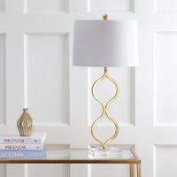 Levi 31.5" Metal/Crystal LED Table Lamp  GoldLeaf