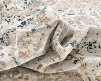 Perla Beige & Blue Vintage Floral Area Rug