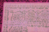Modern Traditional Vintage Distressed Fuchsia Soft Area Rug
