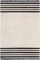 Arielle Ivory Tribal Stripes & Field Pattern Area Rug