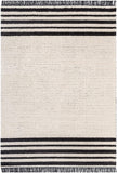 Arielle Ivory Tribal Stripes & Field Pattern Area Rug