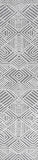 Jordan Art Deco Geometric Indoor/Outdoor White/Black Area Rug