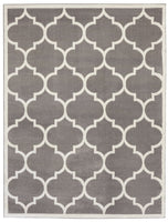 Gray/Grey White Area Rug