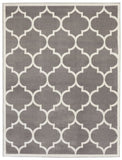 Gray/Grey White Area Rug