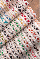 Hand Braided Ivory Multi-color Soft Area Rugs