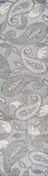 Julien Paisley High-Low Soft Area Rug Indoor Blue/Light Gray
