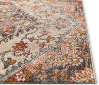 Adeline Bohemian Vintage Medallion Soft Blush Multicolor Area Rug