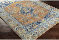 Darya Outdoor Medallion Soft Area Rug Orange/Navy