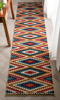 Mia Blue Southwestern Medallion Mat Rug