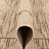 Sturl Beige Indoor/Outdoor Flat Weave Pile Nordic Diamond Pattern Rug