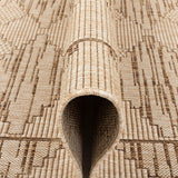 Sturl Beige Indoor/Outdoor Flat Weave Pile Nordic Diamond Pattern Rug