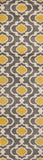 Trellis Gray/Grey Yellow Indoor Area Rug